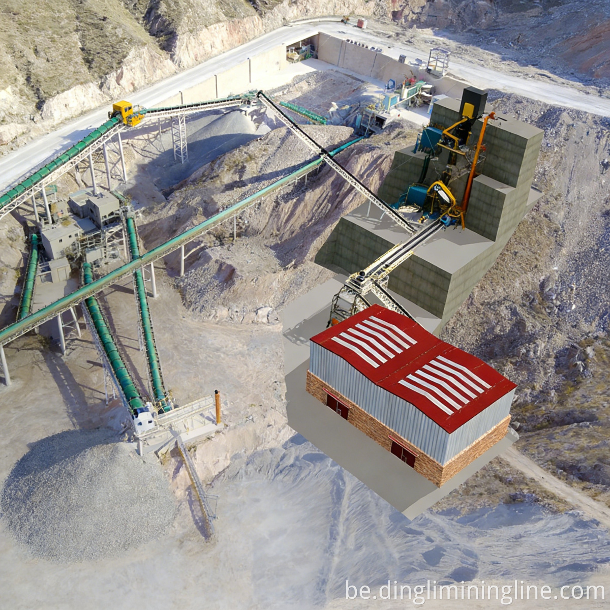 600-я буйнамаштабная лінія каменнага агрэгата 600th Large-Scale Stone Aggregate Line